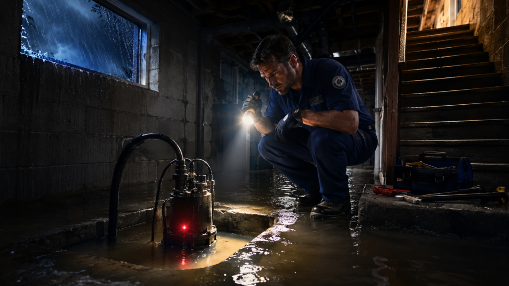Sump Pump Failure During a Storm: Plumbing Fixes vs. When You Need Restoration Help