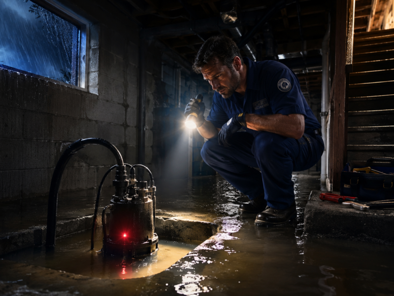 Sump Pump Failure During a Storm: Plumbing Fixes vs. When You Need Restoration Help